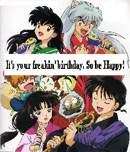 Inuyasha Birthday Card