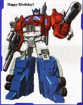 Transformers Birthday Card