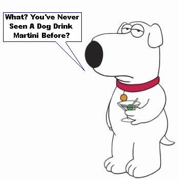 Dog With Martini