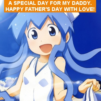 Squid Girl Father's Day Card