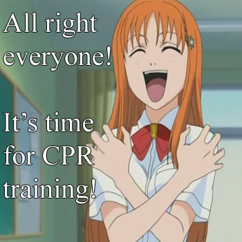 CPR training with Orihime