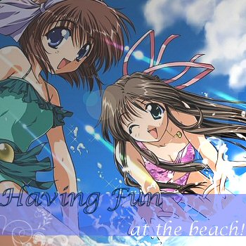 at the beach!