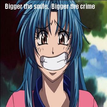 big smile = big crime
