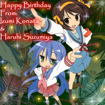 Lucky Star &  Haruhi Suzumiya BirthDay