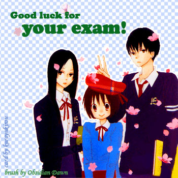 Good luck for exam!