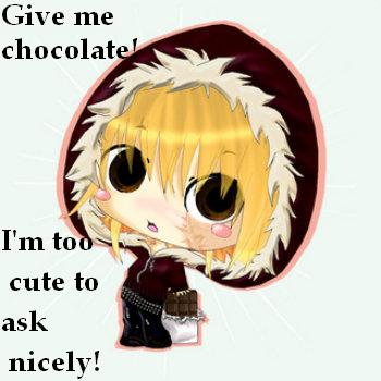 Mello want's chocolate!