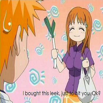 Orihime bought a leek.
