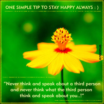 Simple tip to stay happy...