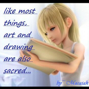 Drawing is sacred...