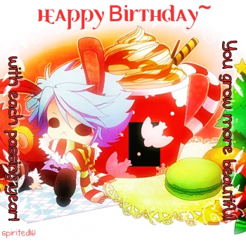 happy birthday cake anime. Happy birthday!