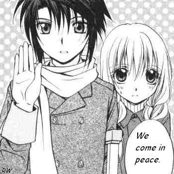 Ayumu and Hiyono - Peace