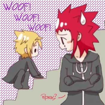 roxas acts as a puppy