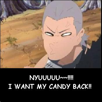 Hidan wants his candy back