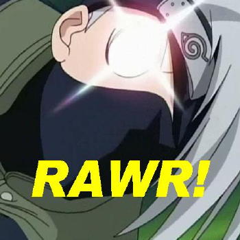 Kakashi goes "RAWR!"