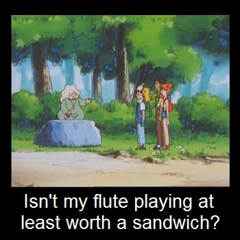 This man plays the pokeflute.