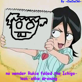 Rukia can't draw Ichigo