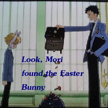 Mori found the Easter Bunny