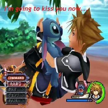Sora and Stich, happily together