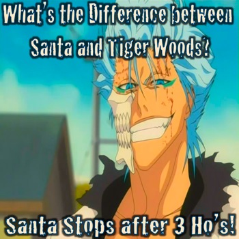 Santa and Tiger Woods