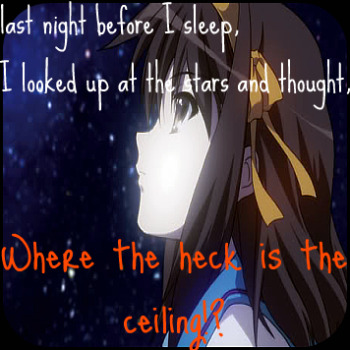 looking up at the stars..