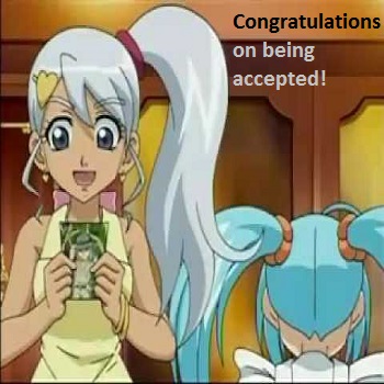 Congratulations on being accepted