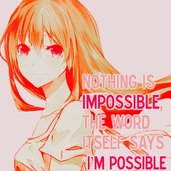 Don't say it's impossible